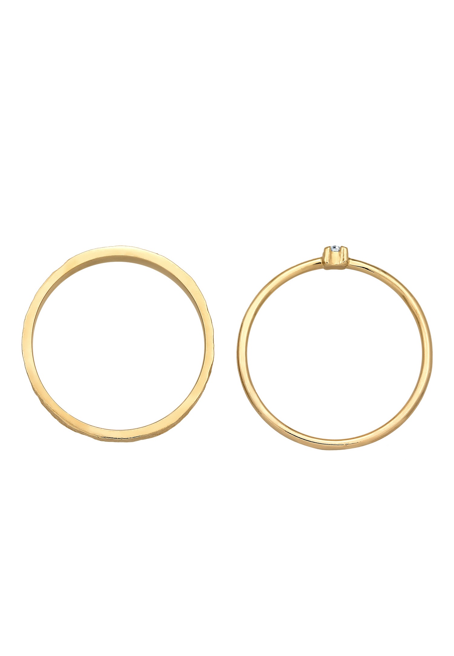 Komplet dveh ženskih uhanov Elli Solitaire s steklenim kristalom iz srebra 925