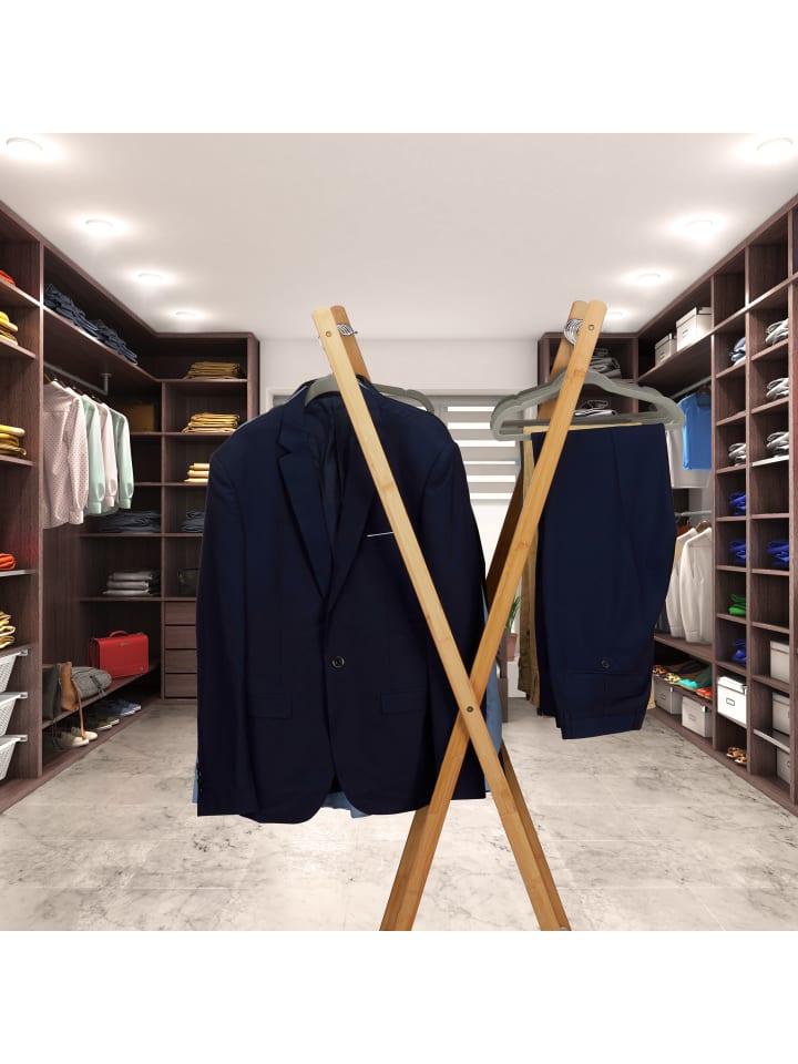 relaxdays 80x Kleiderbügel in Grau günstig kaufen onesize