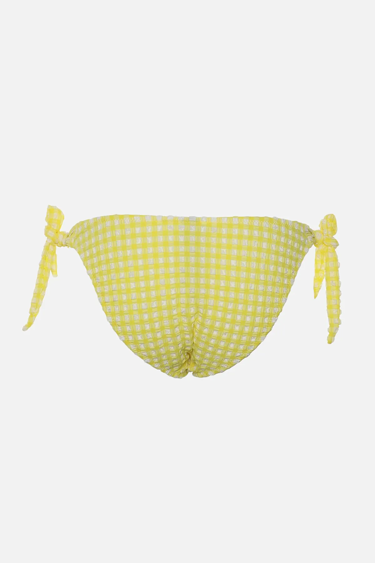 Trendyol Collection  Gelbe Bikinihose mit Rüschen in normaler Passform TBESS22BA0074