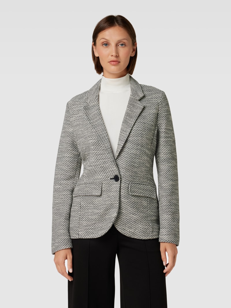 Blazer mit Viskose-Anteil in ecru meliert