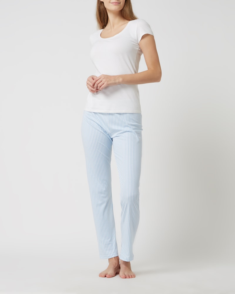 Pyjamahose aus Bio-Baumwolle Modell 'Sleepsation' in hellblau