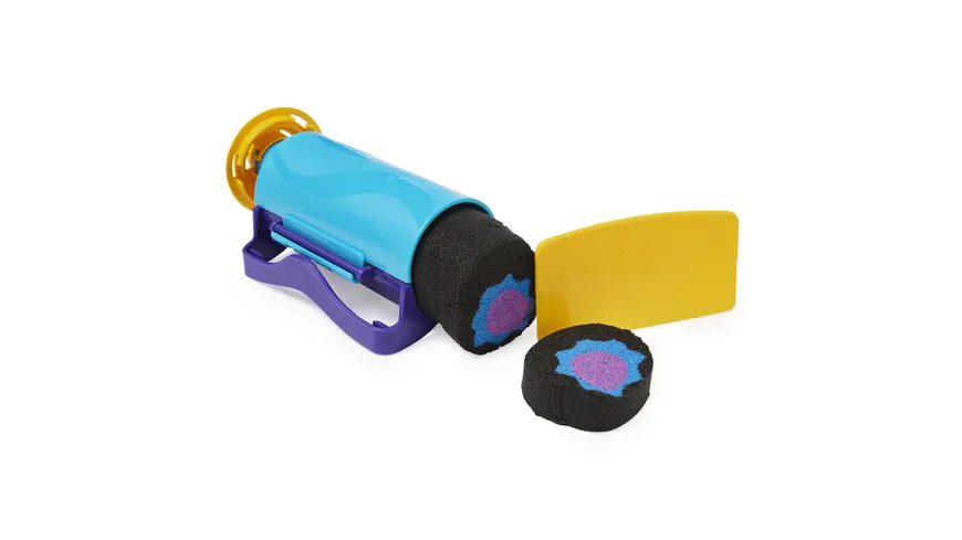 Spin Master - Kinetic Sand Slice n Surprise Set - mit 3 Sandfarben und 7 Werkzeugen für tolle Muster