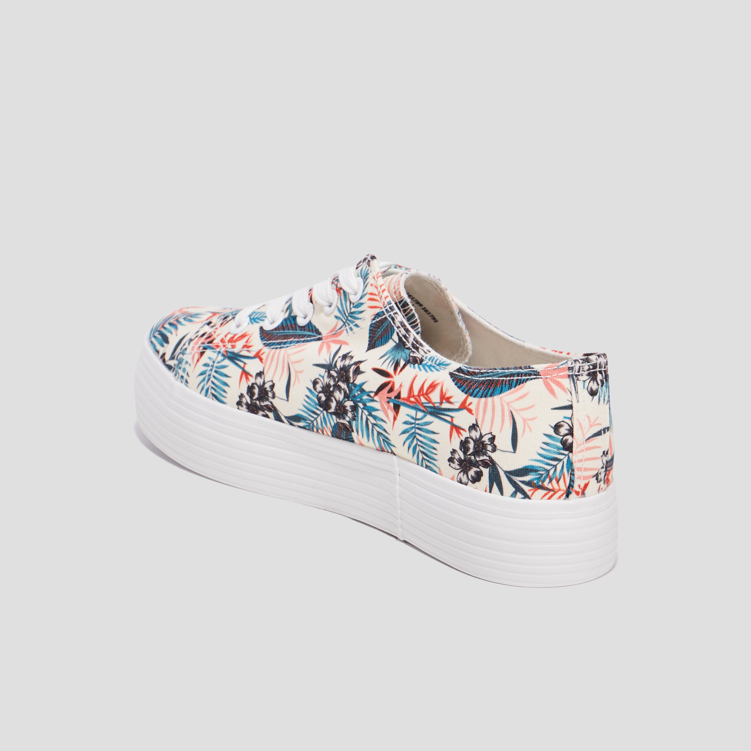 Tennis à lacets en toile Liberto multicolore femme | La Halle