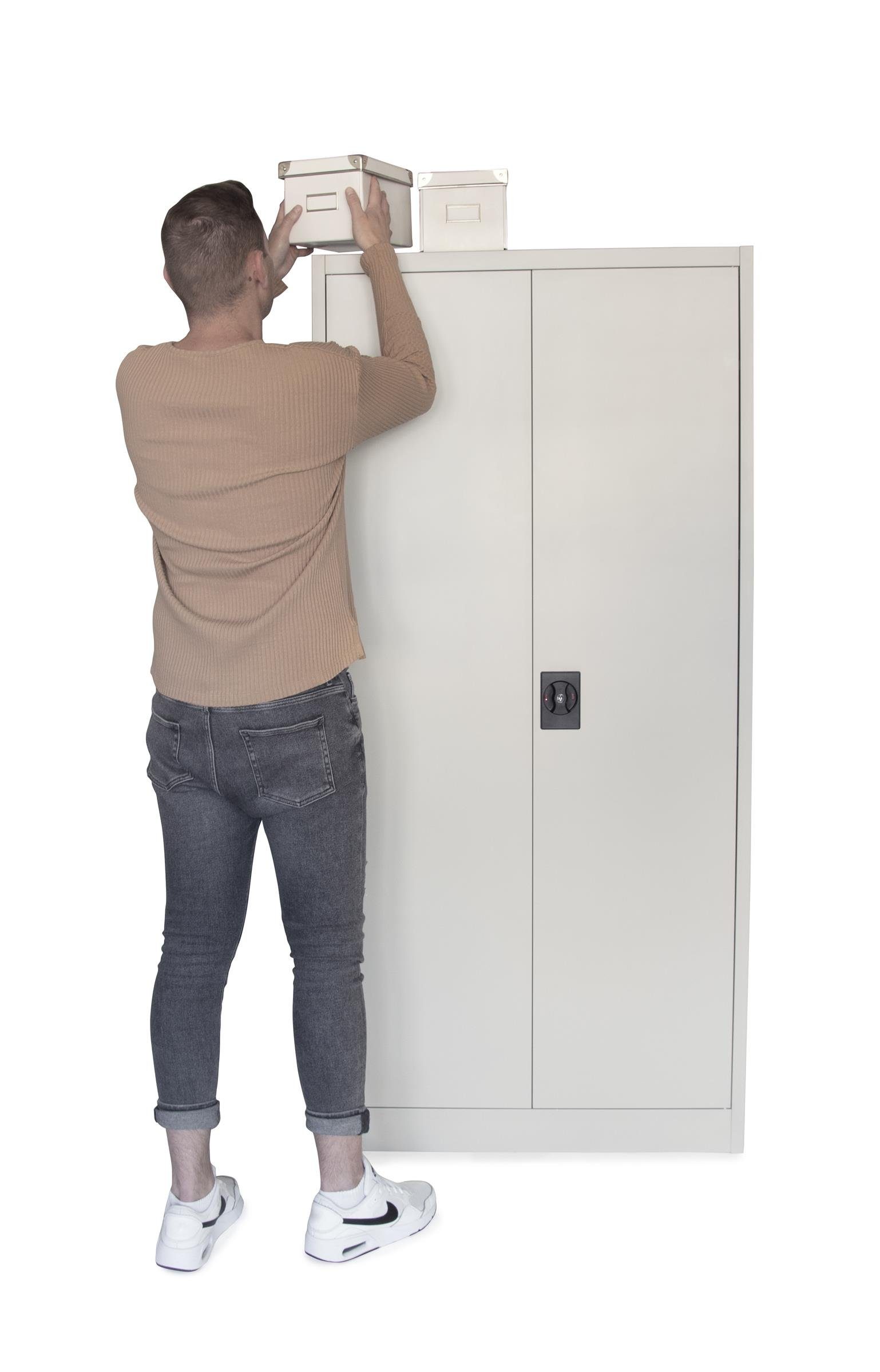 rikta Mehrzweckschrank Metallschrank, Mehrzweckschrank, Aktenschrank mit 5 Ebenen, Höhe 168cm