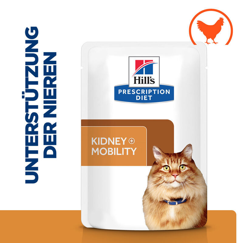 Hill's Nierendiät Hill's Prescription Diet k/d + Mobility Feline mit Huhn 24x85 g