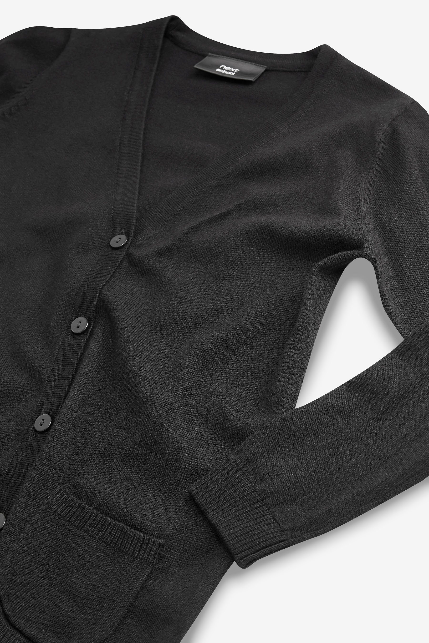 Next Strickjacke Lange Strickjacke mit V-Ausschnitt (1-tlg)