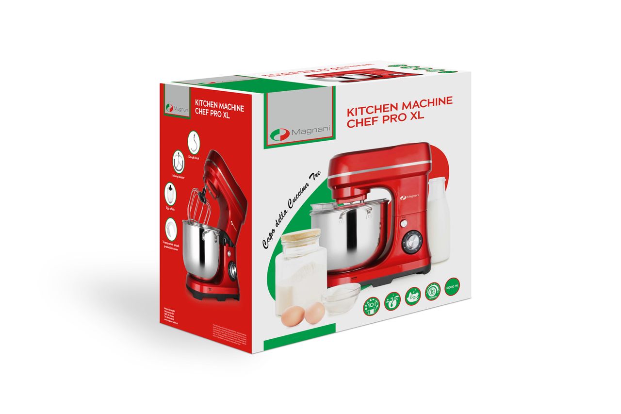Magnani Küchenmaschine Chef Pro XL - 2000W - Rot