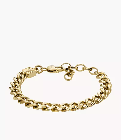 Fossil Gliederarmband Ellis Core Chains Edelstahl goldfarben