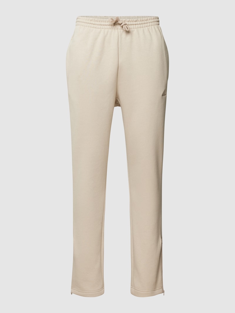 Sweatpants mit Label-Stitching in beige