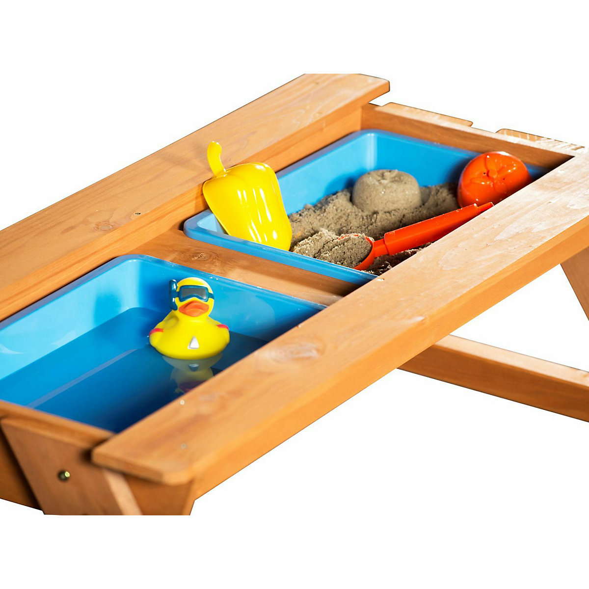 2in1 Kindersitzgruppe und Sand-und Wasserspieltisch aus Holz