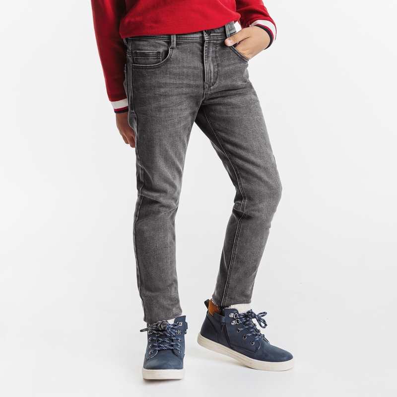 Jean slim ultra-résistant gris garçon