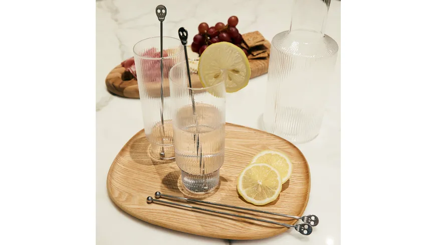 Kikkerland Cocktail Rührer Totenkopf