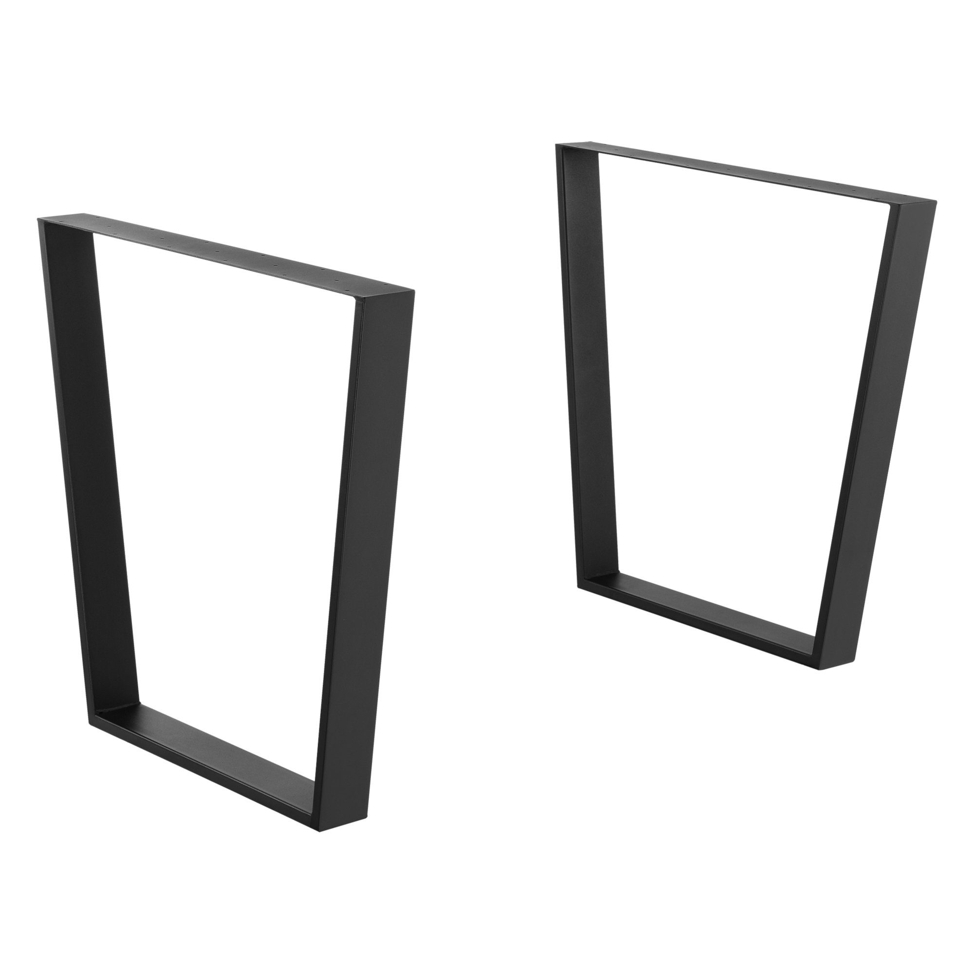 en.casa Tischgestell, Lalling Tischuntergestell 2er Set 55/75x72cm Stahl Schwarz