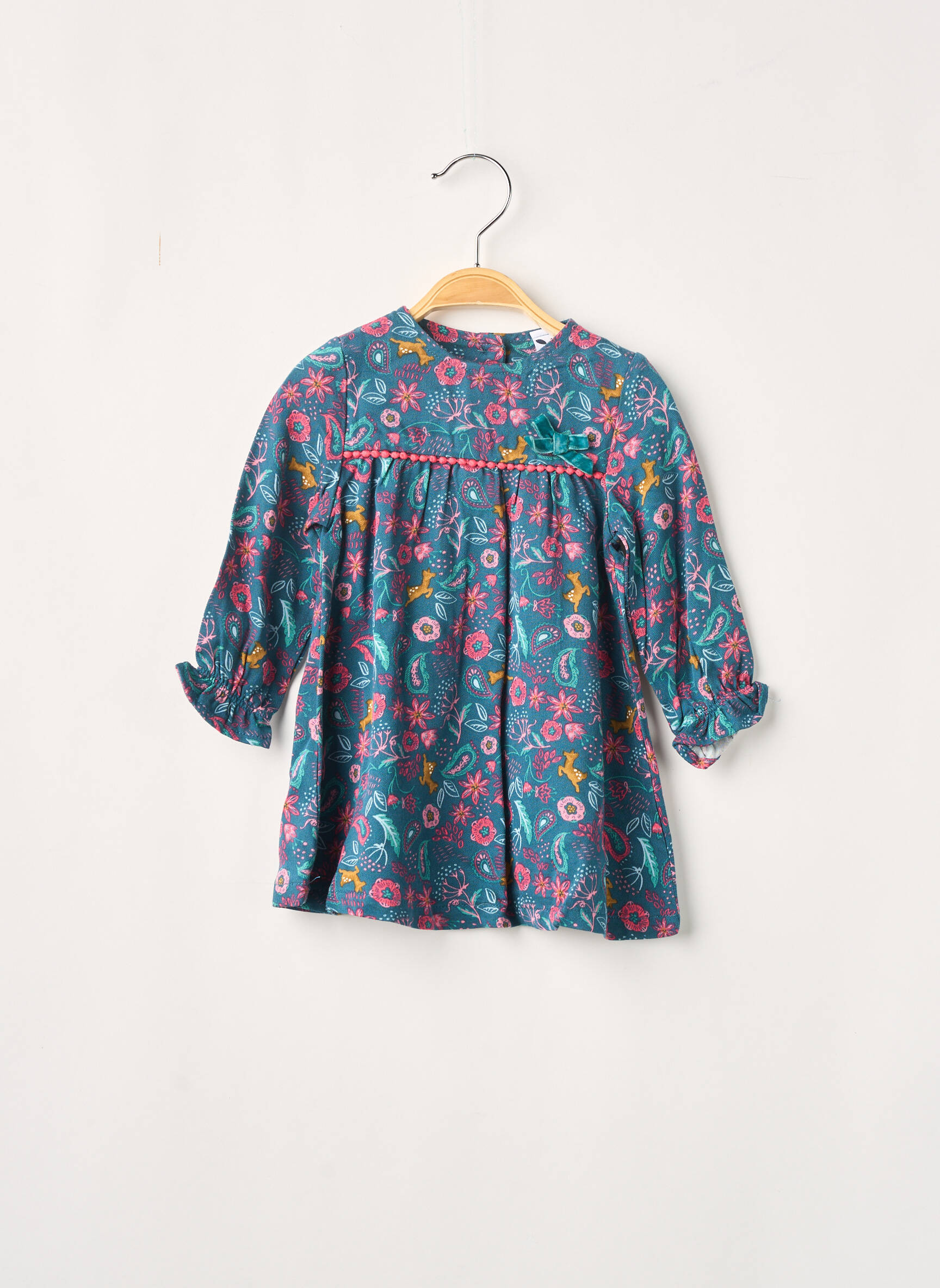 3 Pommes Robes Mi Longues Fille couleur vert