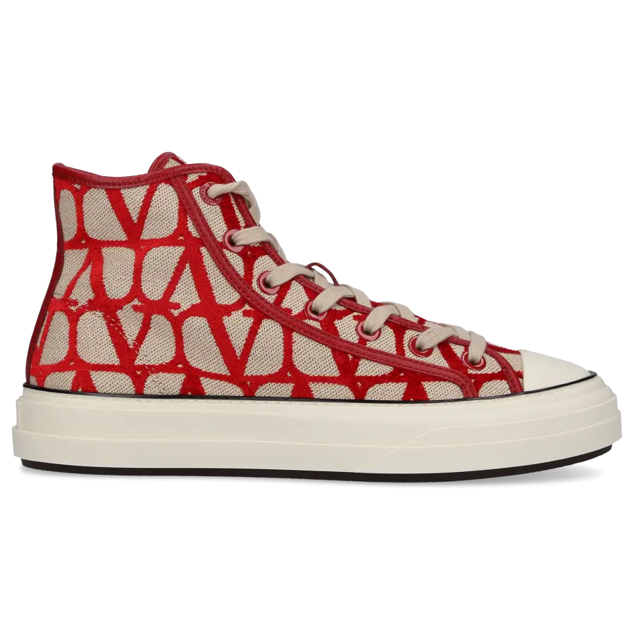Valentino Garavani - Sneaker high TOTALOOP Canvas - beige