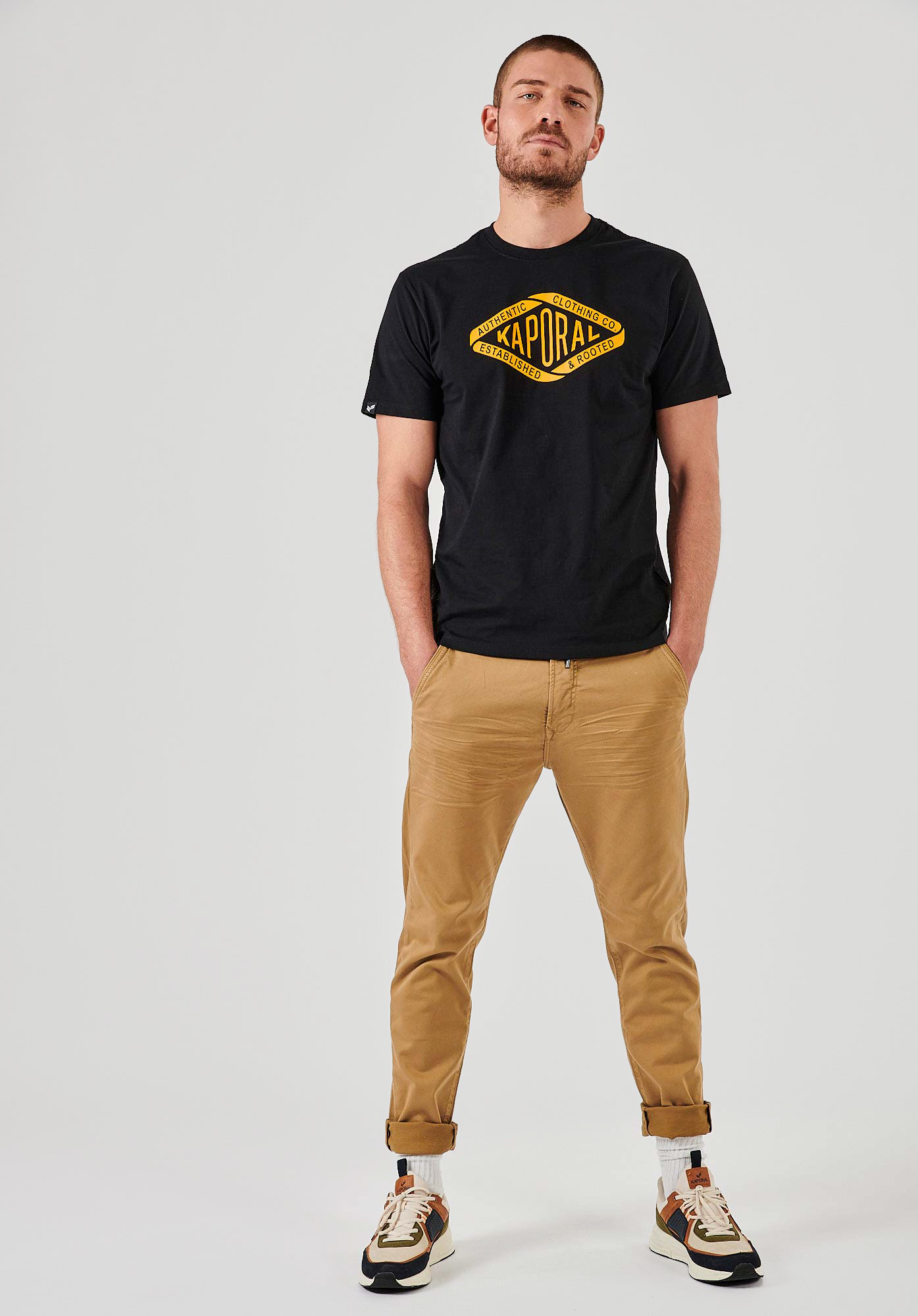 RAZ    T-shirt noir homme 100% coton