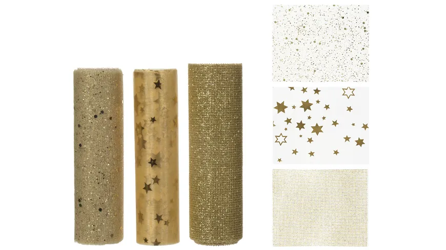 Dekostoff Polyester gold