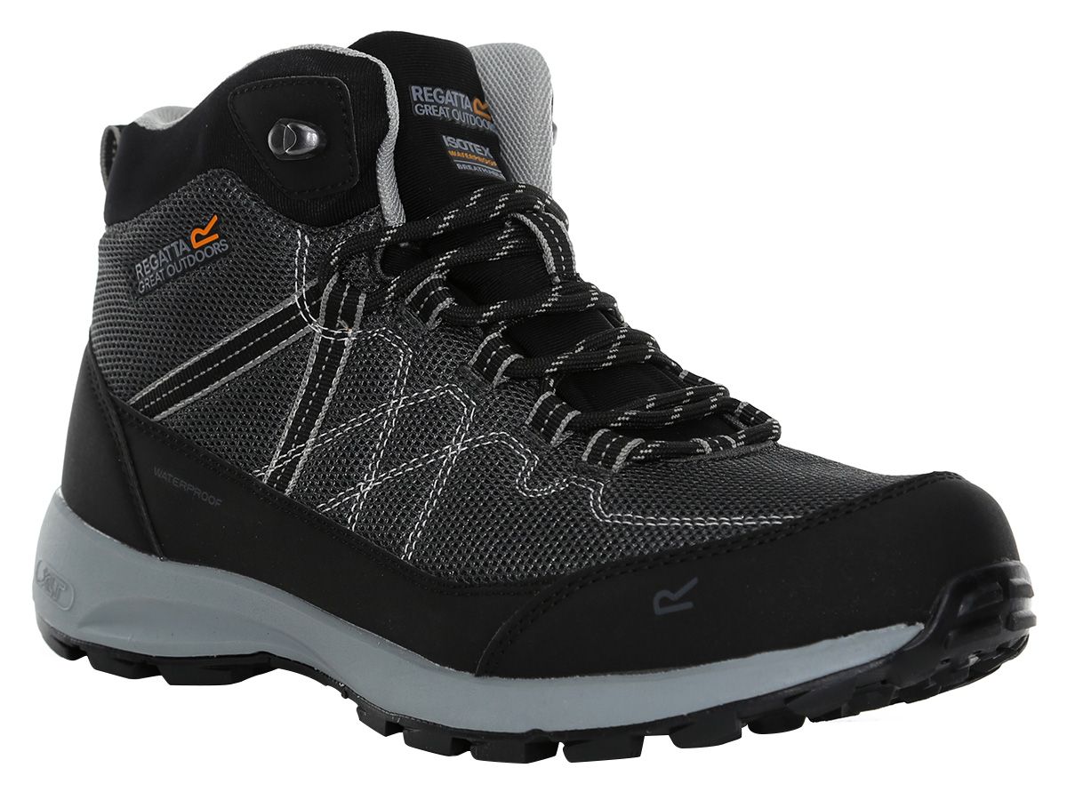 Regatta Samaris Lite Mid Black Dark Steel Herren Wanderschuhe