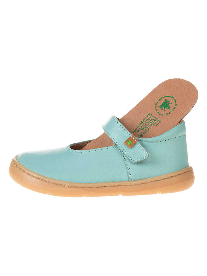 El Naturalista Leder-Ballerinas in Türkis günstig kaufen