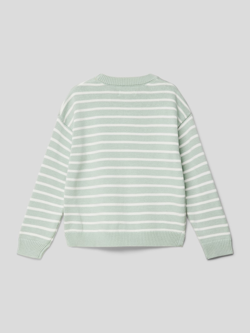 Strickpullover mit Streifenmuster Modell 'bonnie' in mint