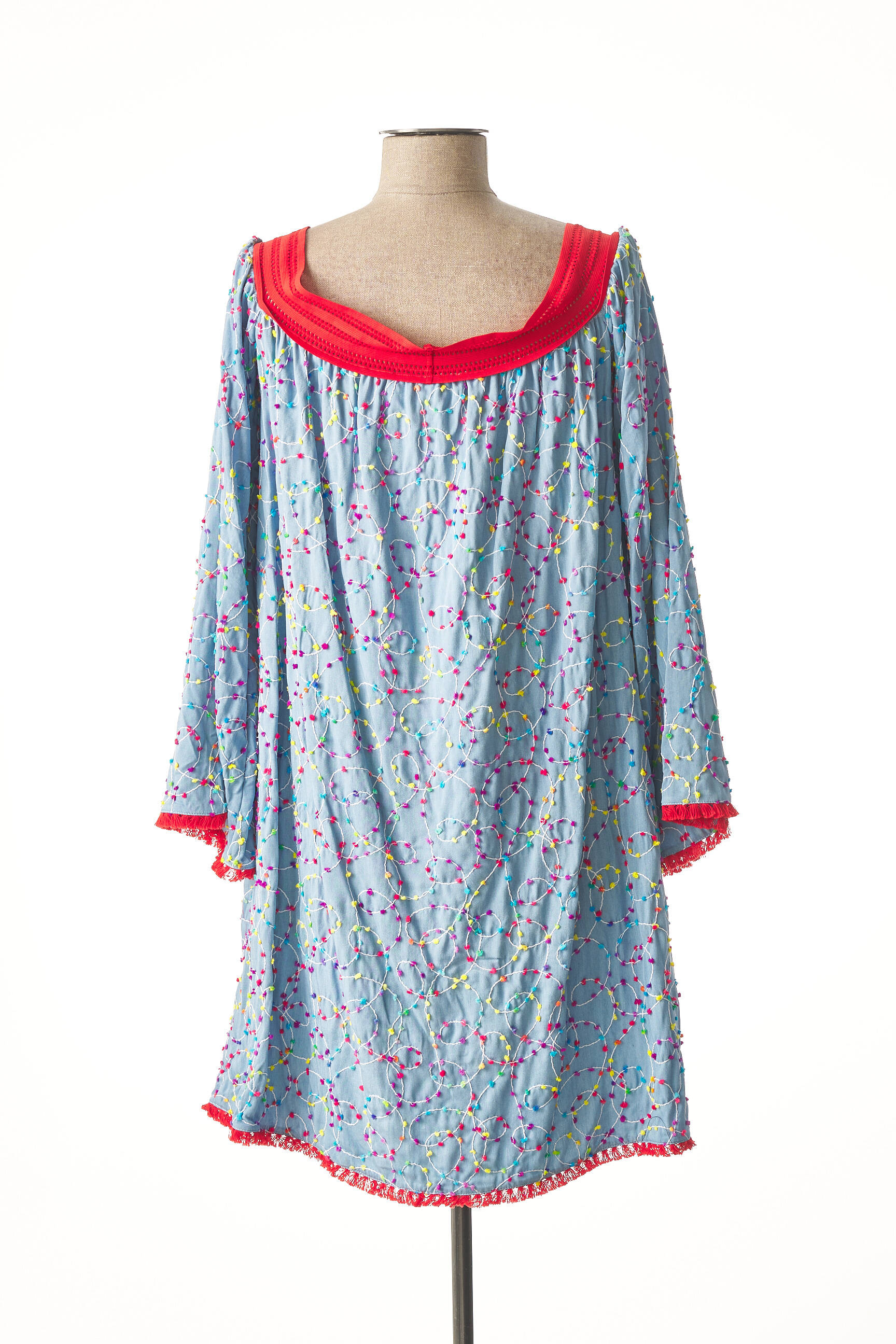 Valerie Khalfon Tuniquemanchecourte Femme couleur bleu