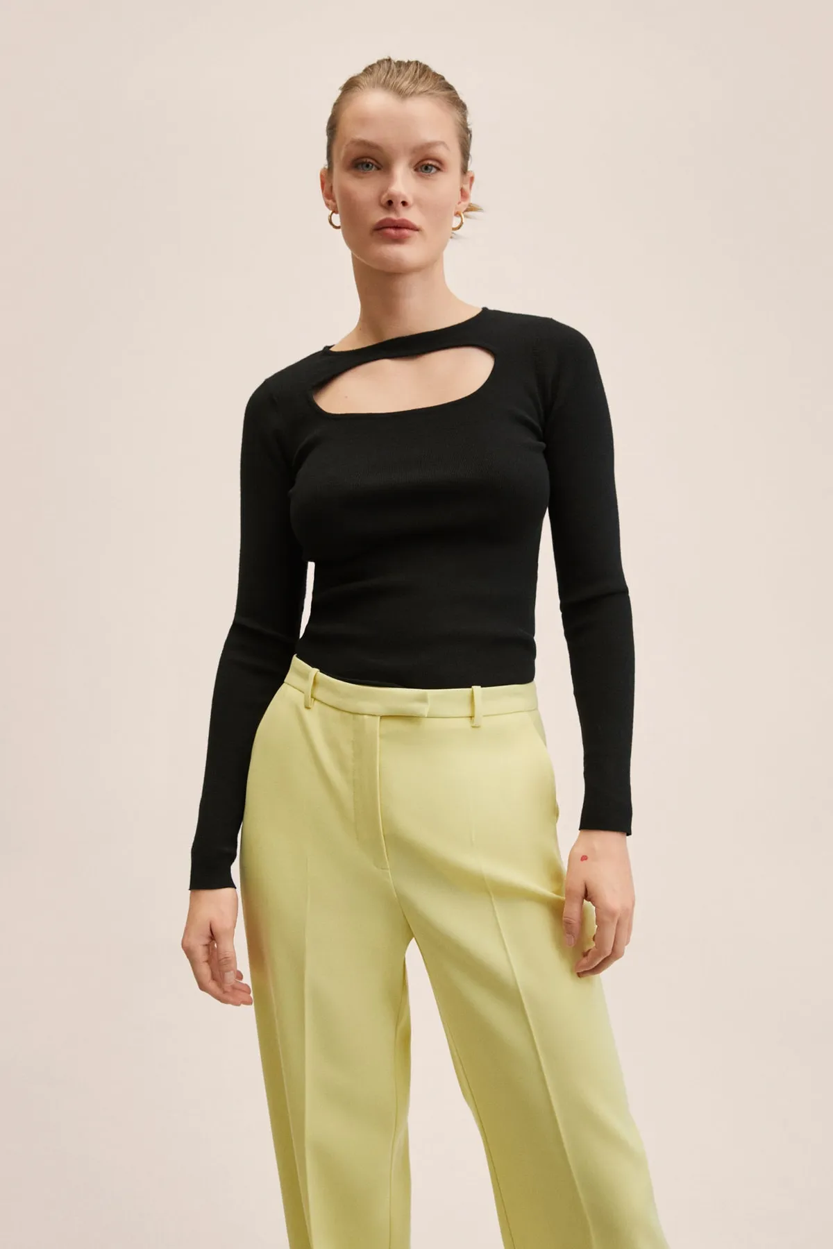 MANGO  27094755 Damen/Mädchen Pastellgelb