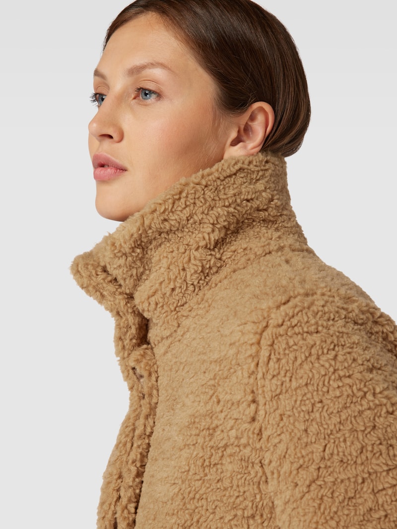 Mantel in Teddyfell-Optik Modell 'Cetedia' in camel