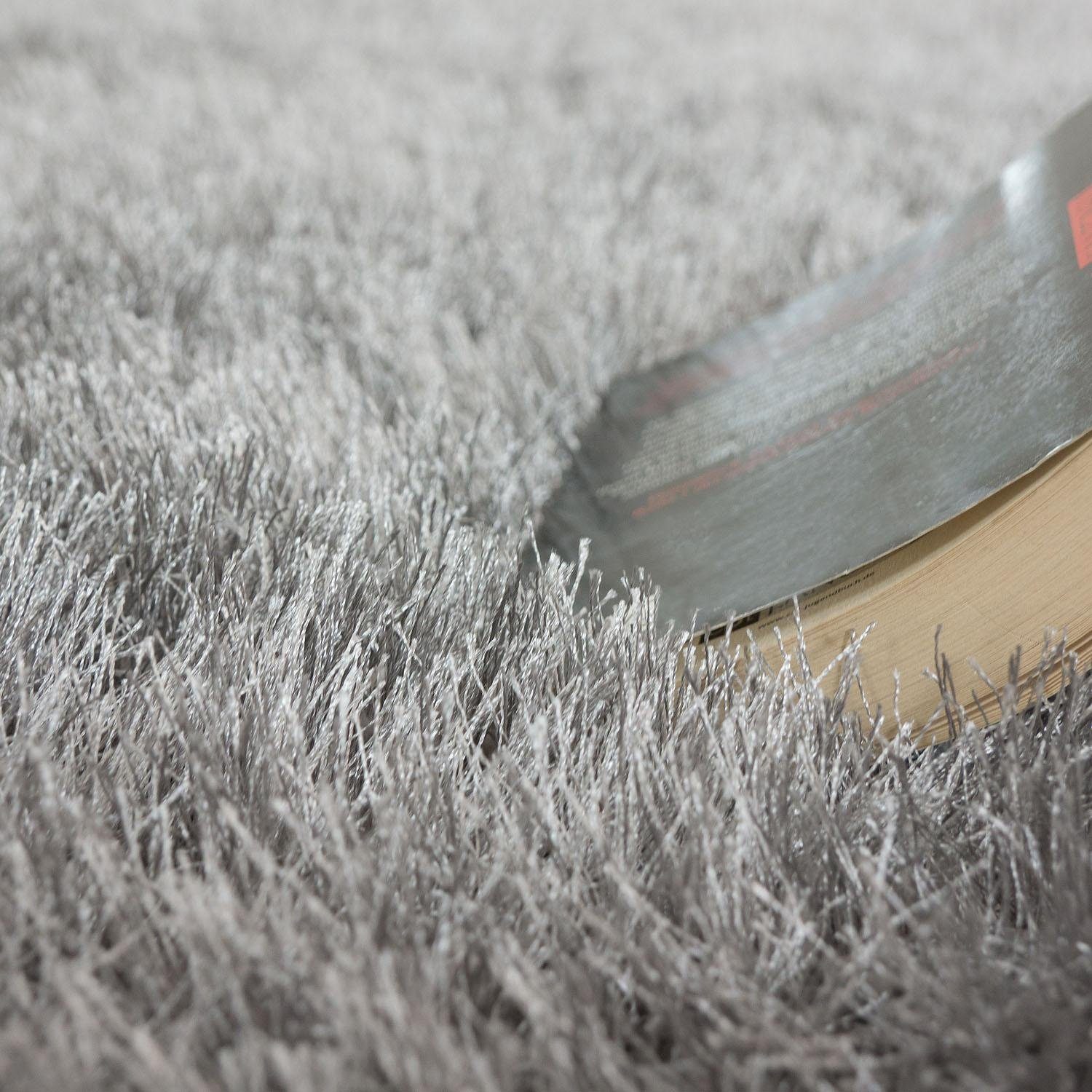 Hochflor-Teppich Glamour 300, Paco Home, rechteckig, Höhe: 70 mm, Uni Farben, mit weichem Glanz Garn, auch als Läufer erhältlich