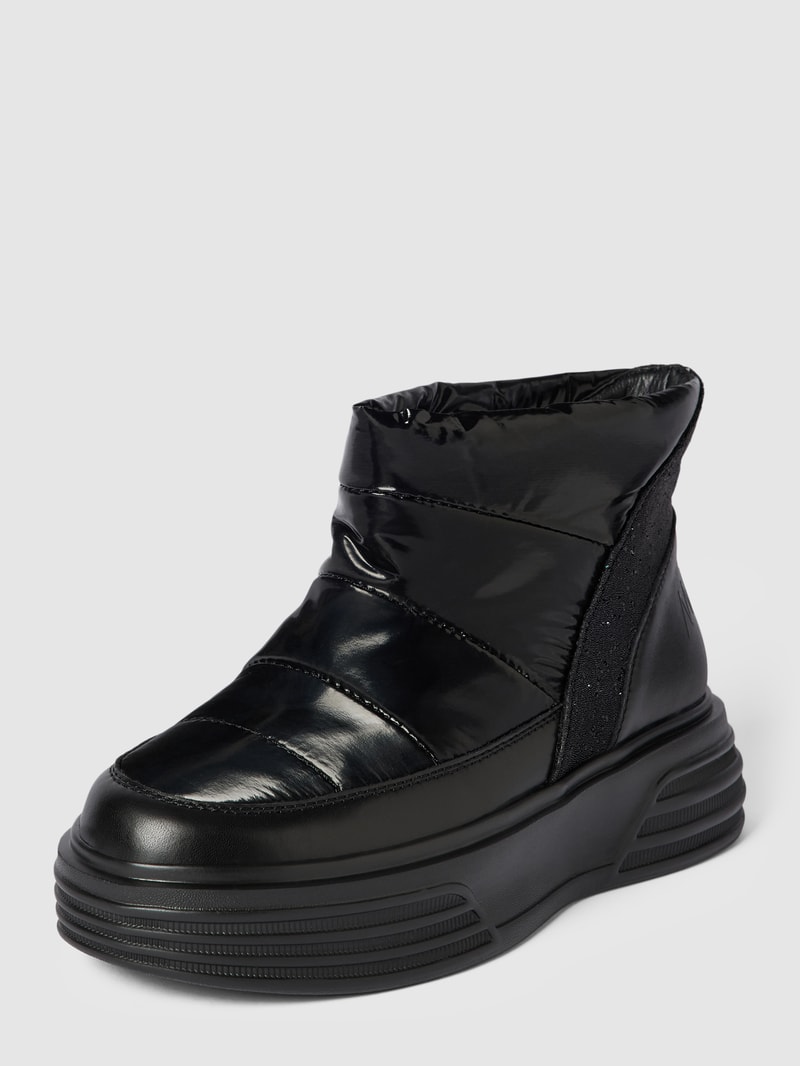 Stiefeletten mit Steppnähten in schwarz