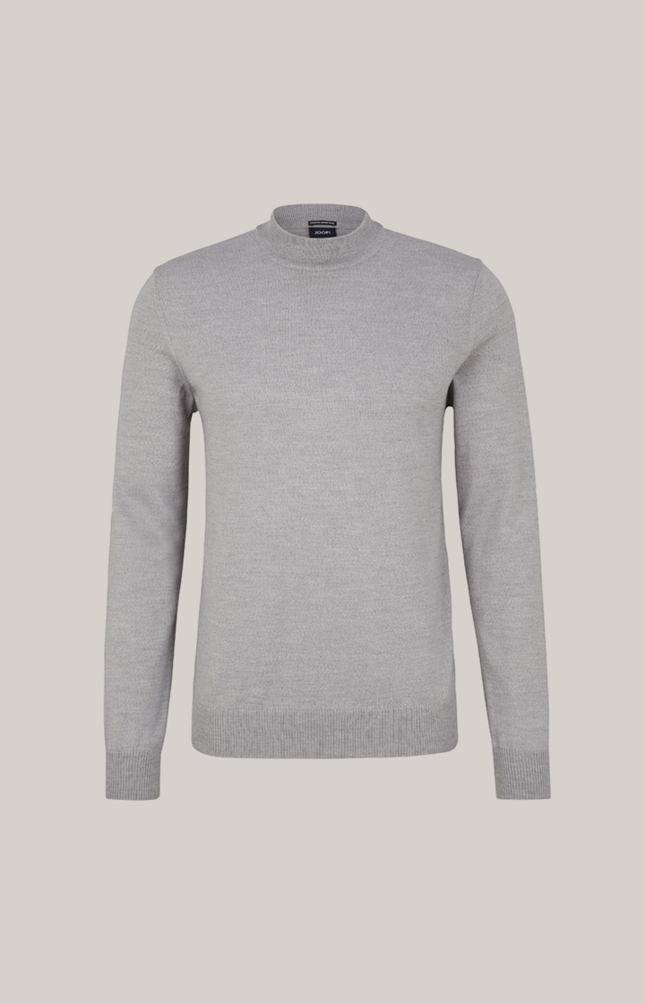 Merinowoll-Pullover Davide in Grau meliert