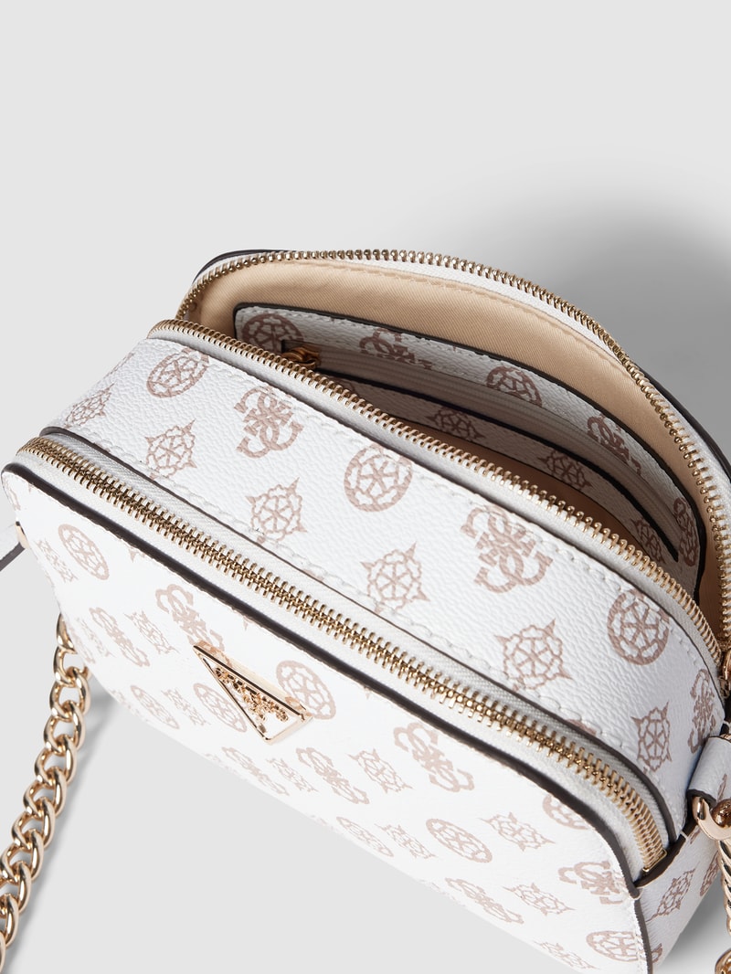 Camera Bag mit Allover-Muster Modell 'NOELLE' in weiß