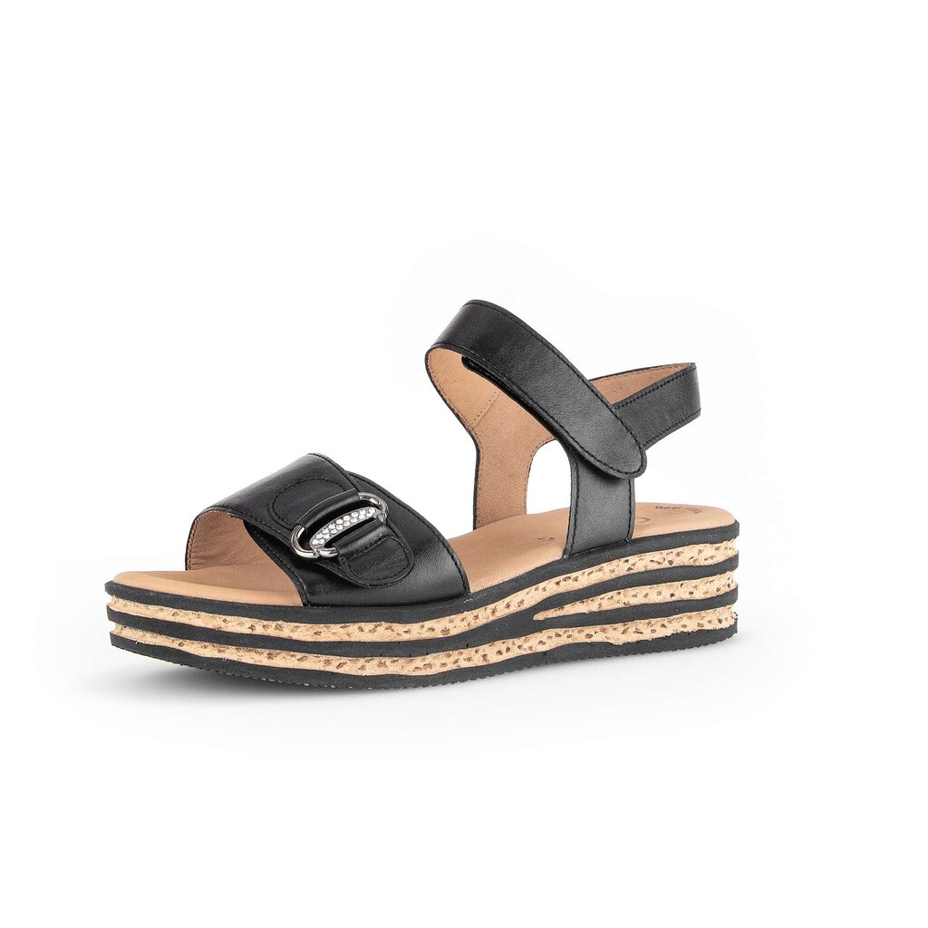 Gabor fashion Plateau Sandale schwarz