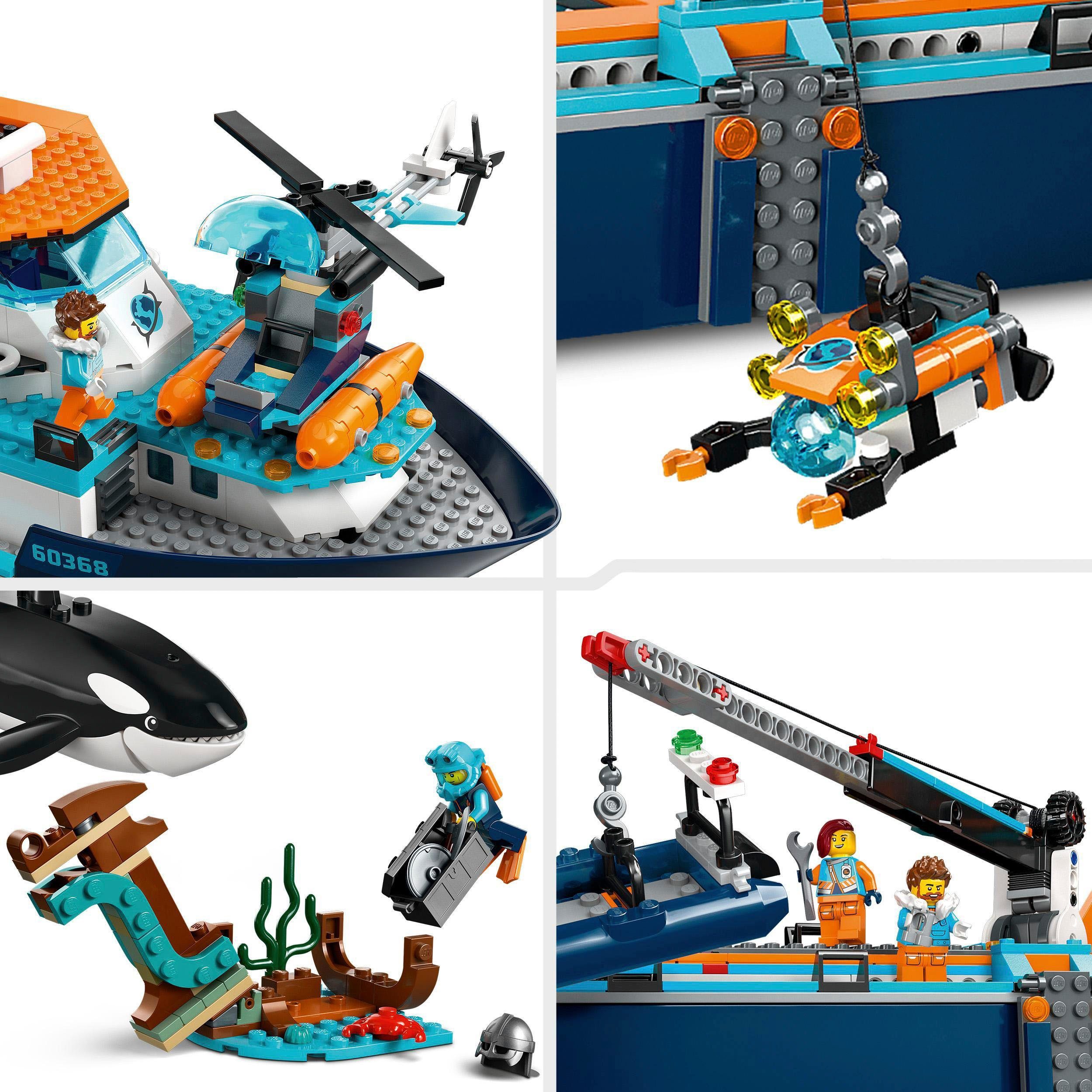 LEGO® Konstruktionsspielsteine Arktis-Forschungsschiff (60368), LEGO® City, (815 St), Made in Europe