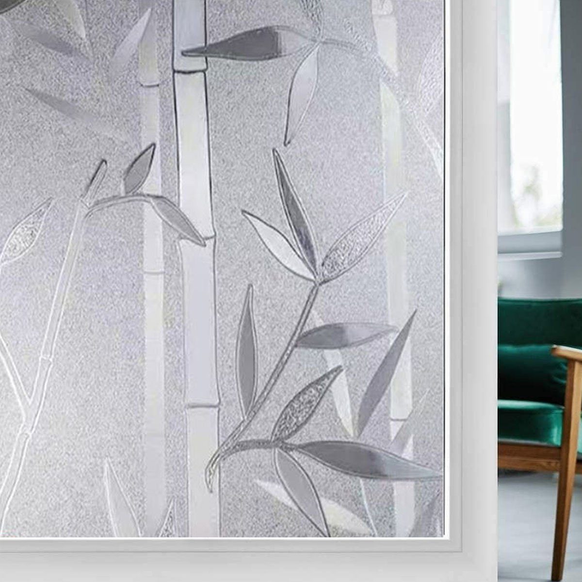 Fensterfolie 3D Fensterfolie Selbsthaftend Blickdicht Sichtschutzfolie Fenster, Einemgeld