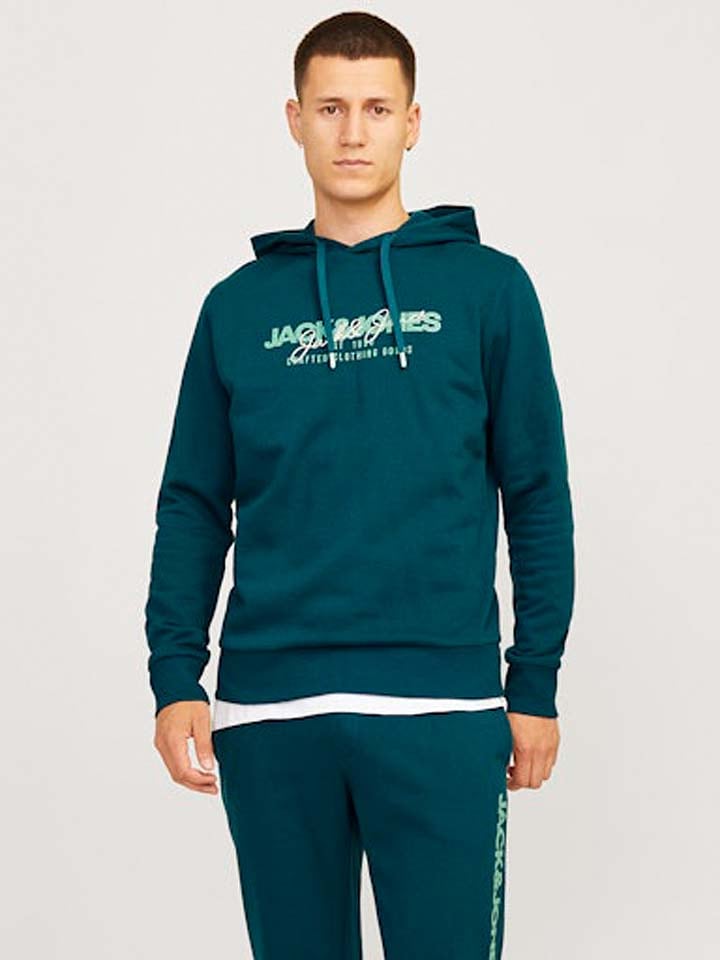 Jack & Jones Hoodie in Petrol günstig kaufen