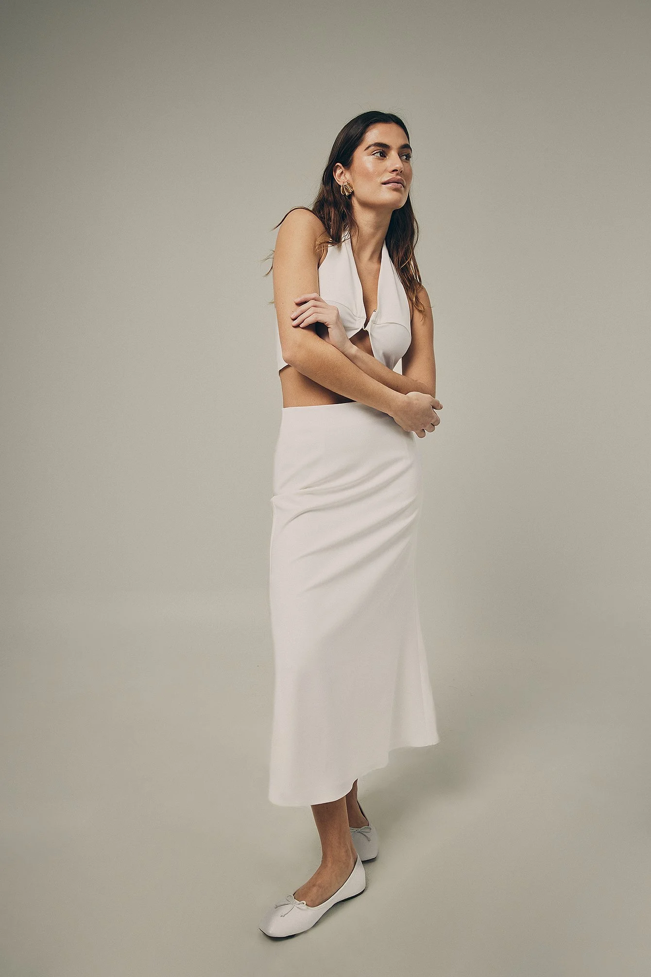 Luftiger Midirock mit hoher Taille