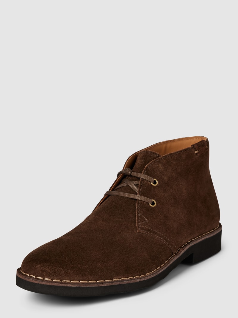 Lederschuhe mit Schnürverschluss in dunkelbraun