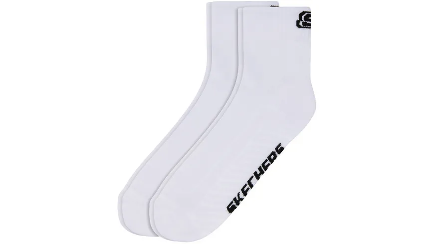 SKECHERS Unisex Kurzsocken Quarter Cushion 2er Pack white