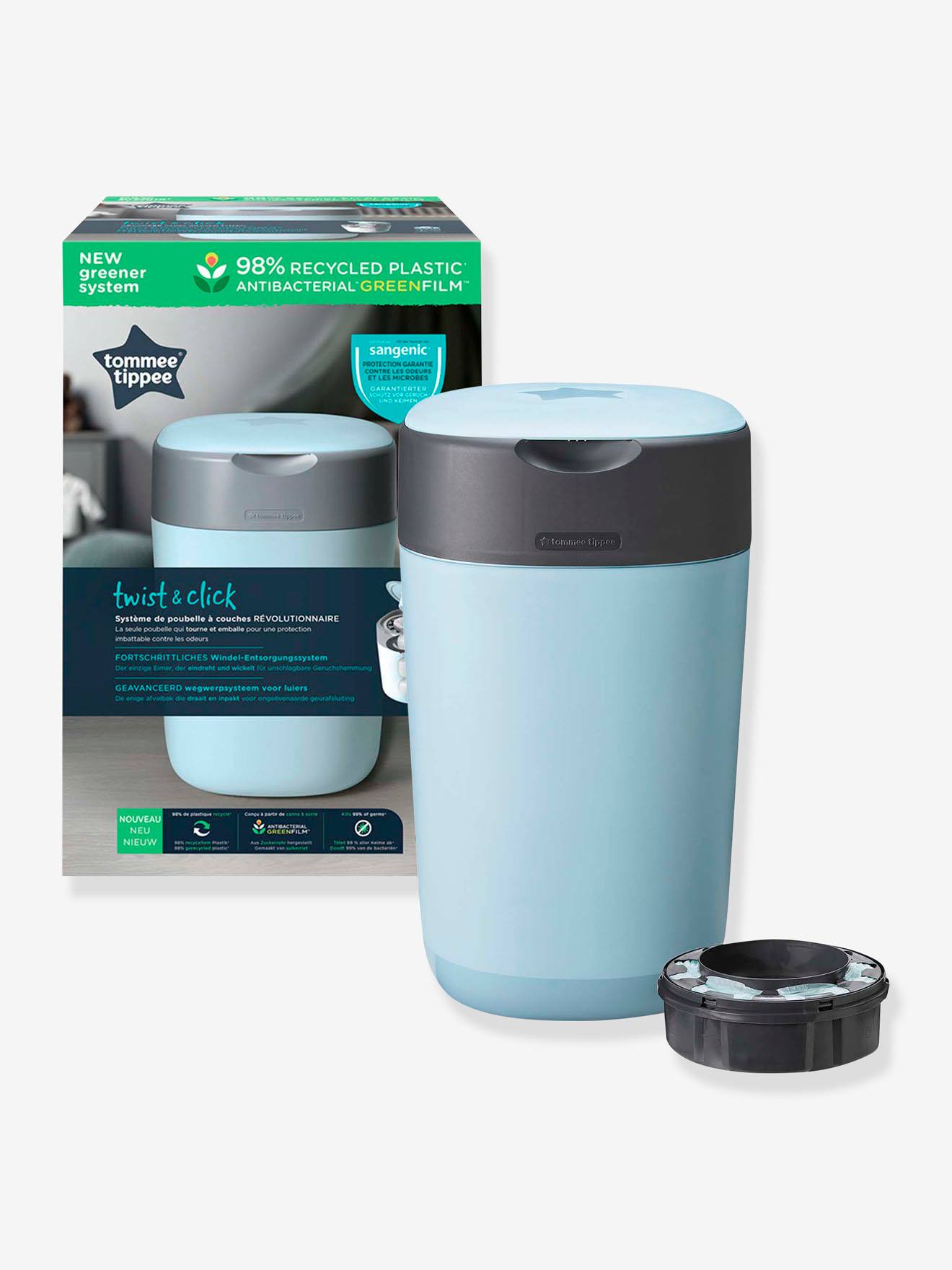Poubelle à couches Twist & click Tommee Tippee SANGENIC rose