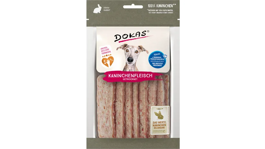 Dokas Hundesnack Kaninchenfleisch getrocknet 70 g