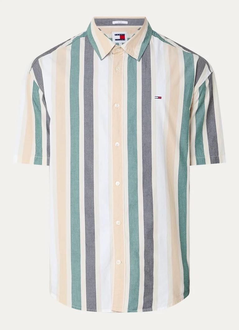 Tommy Hilfiger košulja regularnog kroja s prugastim printom i logotipom