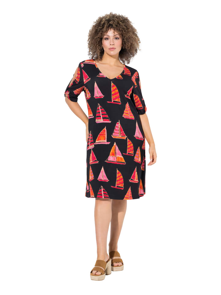 Ulla Popken Midikleid in schwarz günstig kaufen