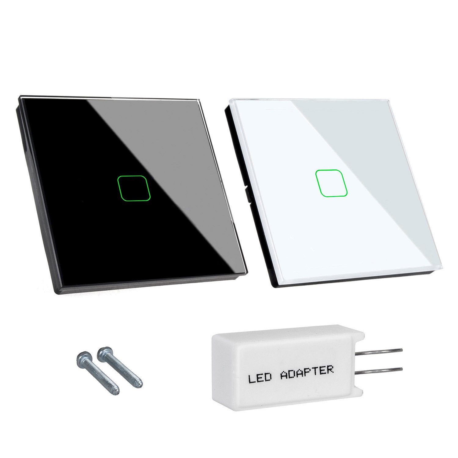 Maclean Lichtschalter, Wechselschalter mit Touch-Steuerung; inkl. LED-Adapter