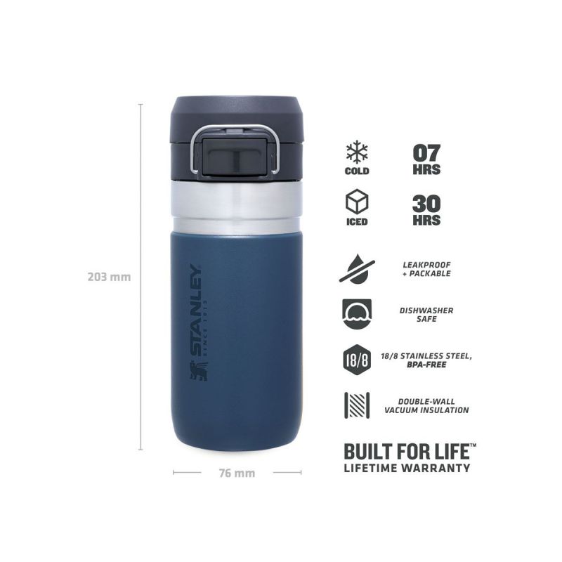 Stanley Thermoflasche, Go Quick Flip Wasserflasche 16oz \/ 470ml Abyss