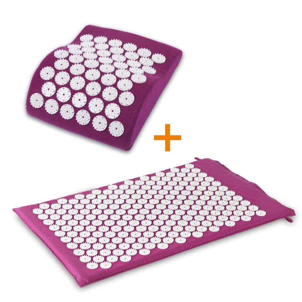 aktivshop Akupressurmatte (Set, 2-St., mit Akkupressurkissen)