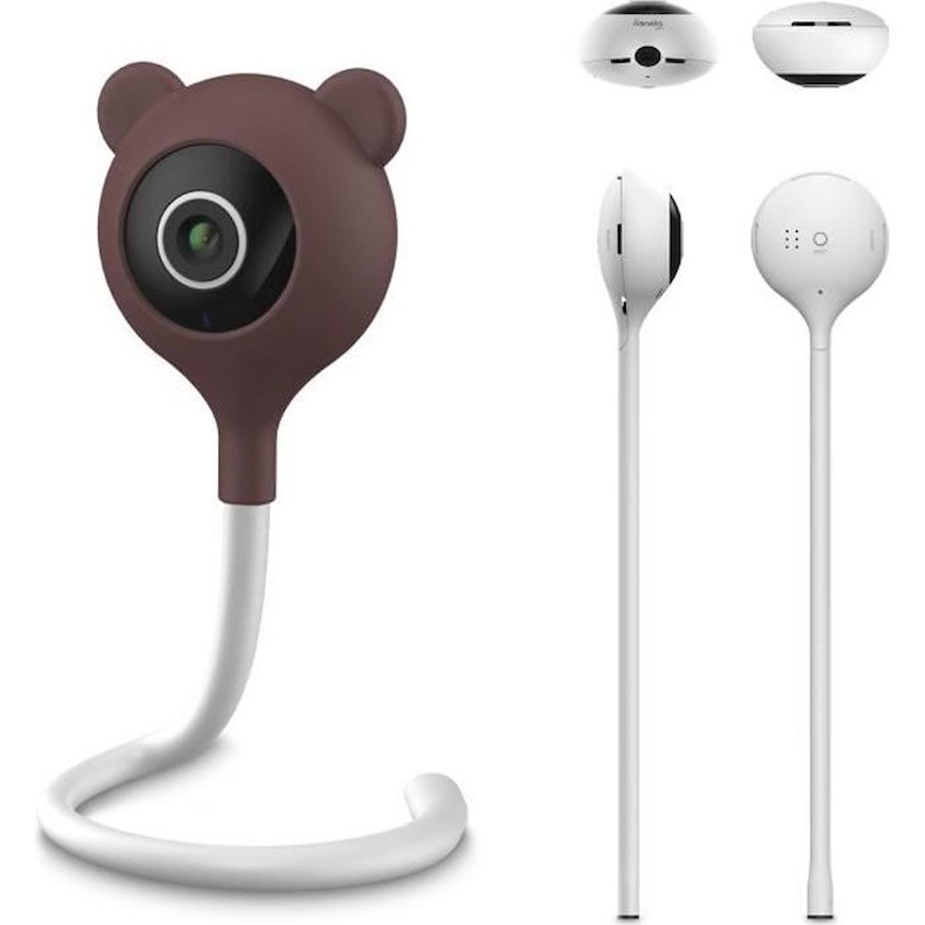 LIONELO Care Babyline Smart babyphone, camera bebe wifi, visibilité dans l'obscurité, bidirectionnelle, capteur de température blanc