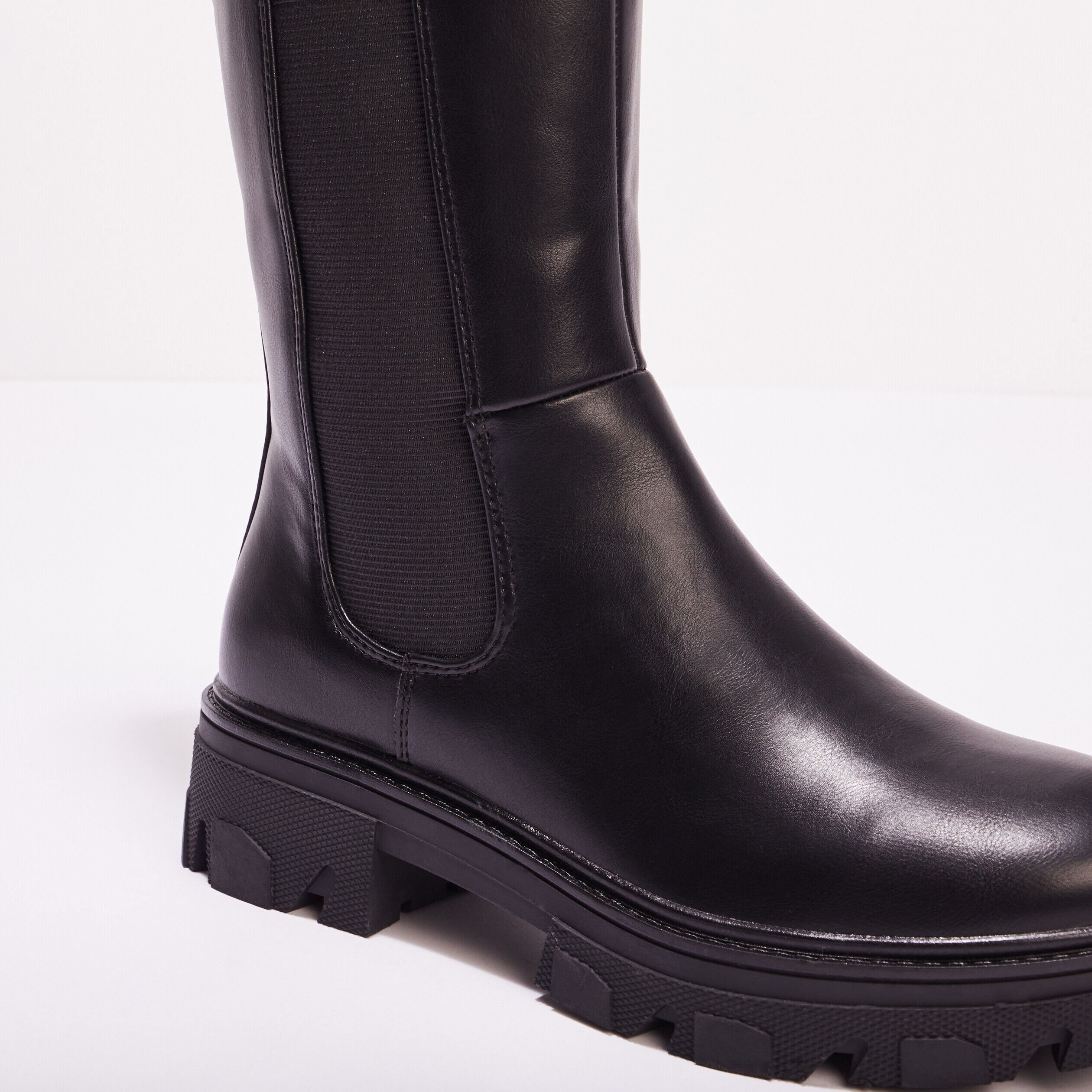 Bottes chunky zippées noir femme | Cache Cache