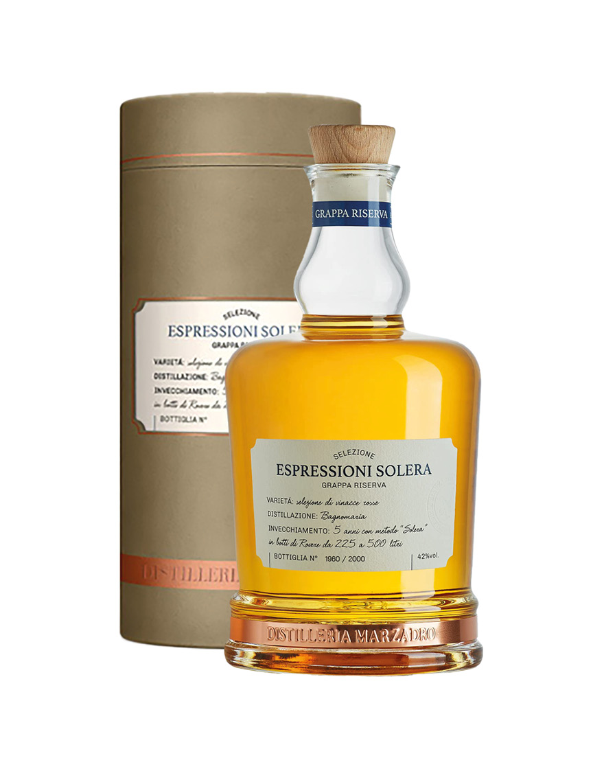 Grappa Espressioni Solera Marzadro 0,7 ℓ