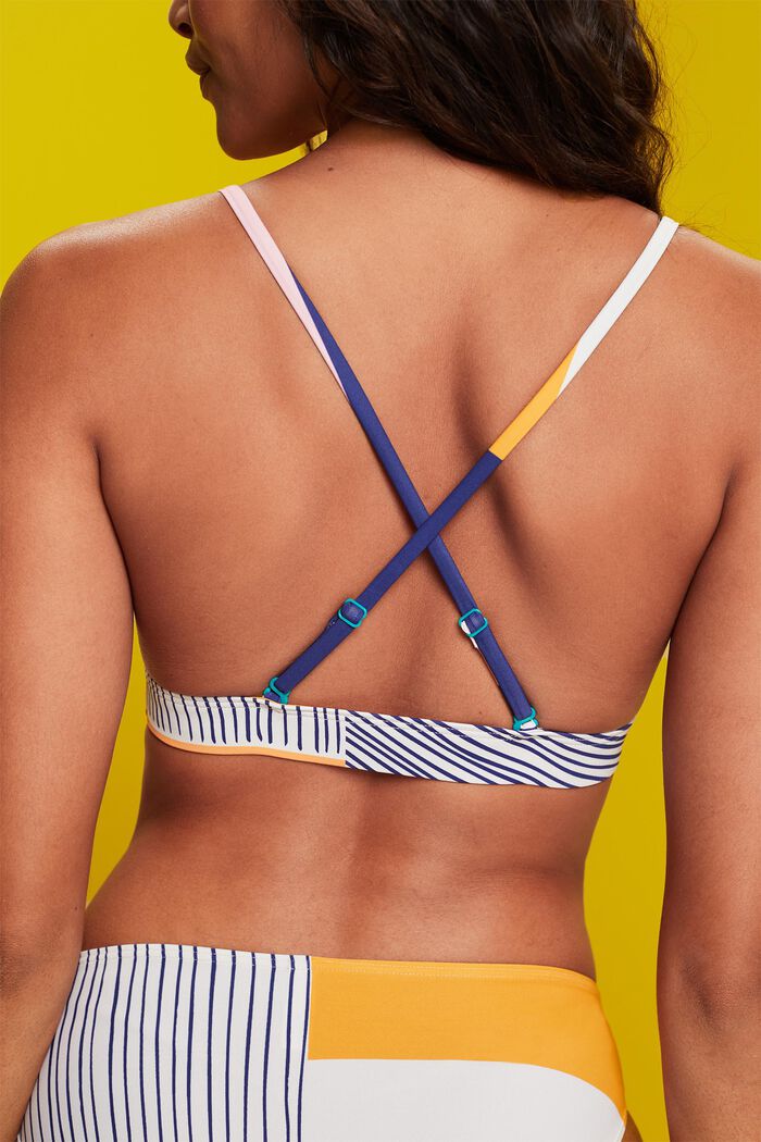 Wattiertes Bikinitop im Mustermix-Design