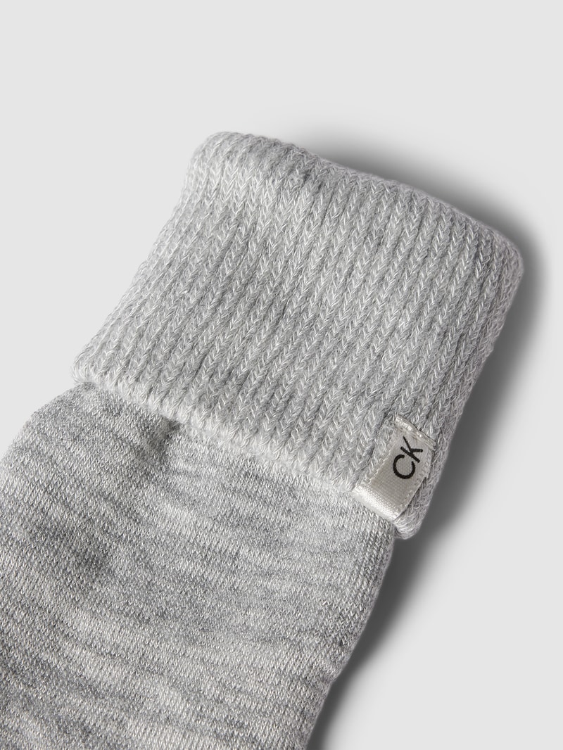 Socken mit Label-Stitching in hellgrau